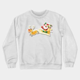 Santa and Reindeer Crewneck Sweatshirt